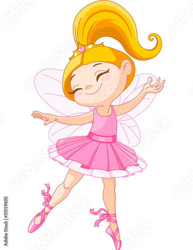 Fototapeta Little fairy ballerina