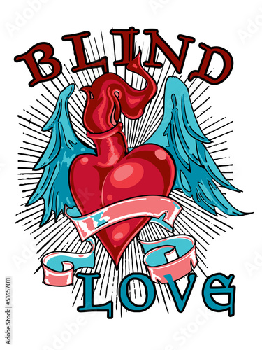 Fototapeta Blind love is blind