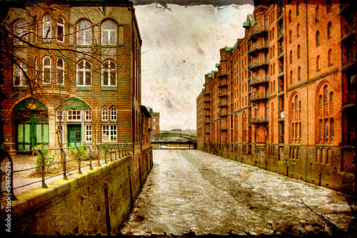 plakat-retro-hamburger-speicherstadt