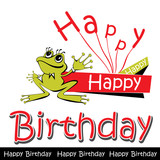 happy birthday card frog