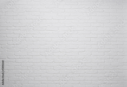 Fototapeta White brick wall background, texture