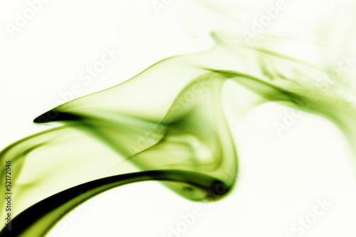  green abstract smoke curves