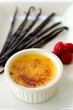 Creme Brulee with Vanilla beans vertical