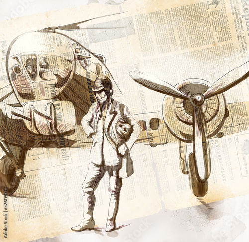 swiat-w-latach-1905-1949-pilot-rysunek-wielkoformatowy