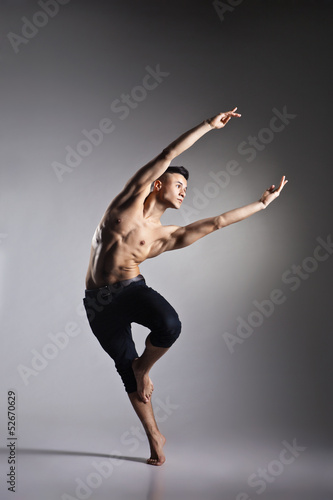 Fototapeta Young and stylish modern ballet dancer