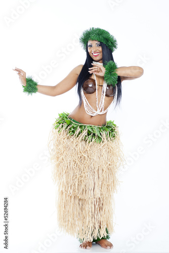  Woman dancing Hula
