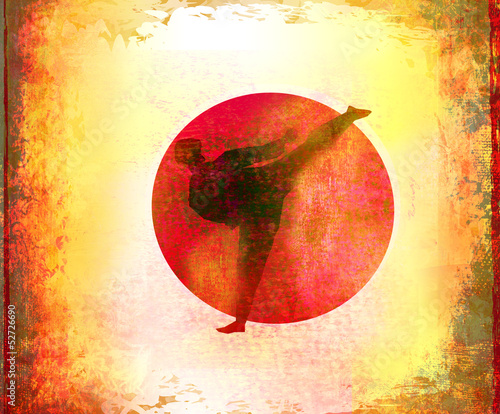 karate-grunge-background
