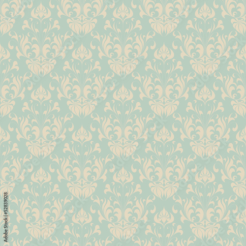 Lacobel Seamless vintage wallpaper pattern. Abstract floral ornament.