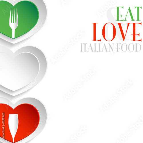 Fototapeta Eat & Love italian food