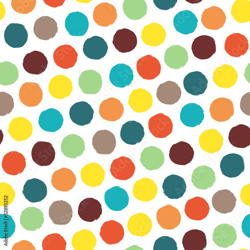 Fototapeta Seamless color pattern with grunge circles