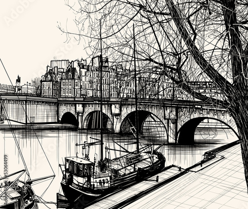 Fototapeta Paris - Ile de la cite - Pont neuf