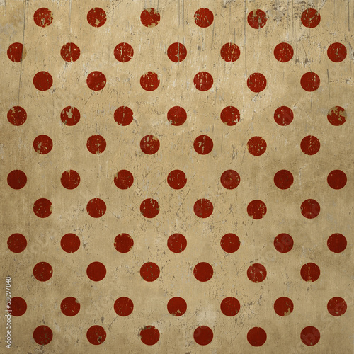 Fototapeta Vintage abstract background, polka dots, grunge texture