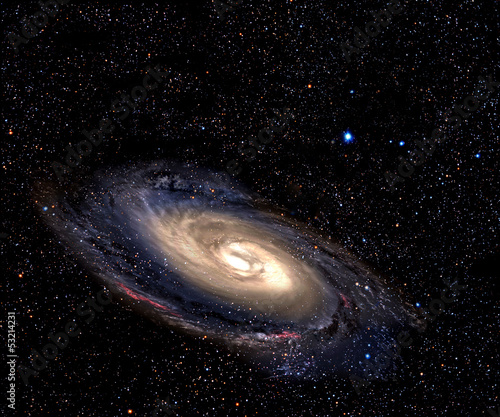  Spiral galaxy in space.