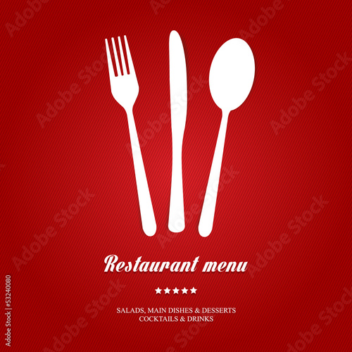 Fototapeta Restaurant menu