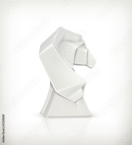 Fototapeta Paper horse, origami