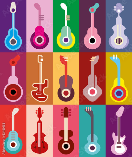  Guitars vector illustration