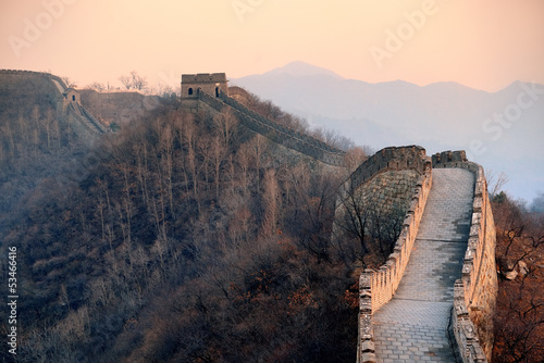 Fototapeta Great Wall sunset