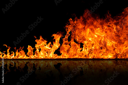 Lacobel fire flames