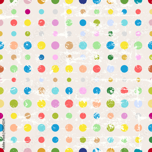 Lacobel polka dots, seamless pattern, grungy