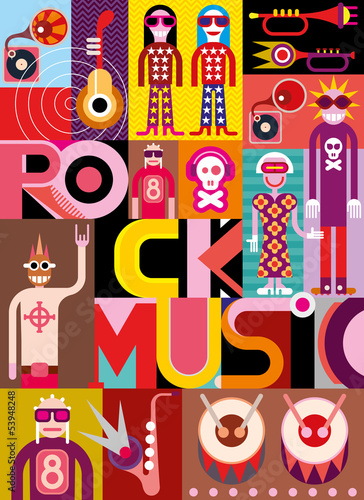 Lacobel Rock Music - vector illustration