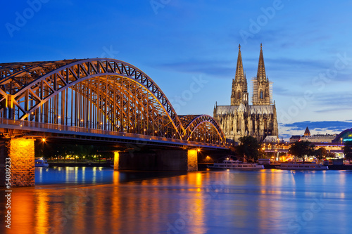 Fototapeta Cologne city skyline, Germany