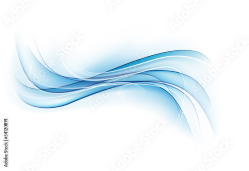 Abstract blue wavy background.