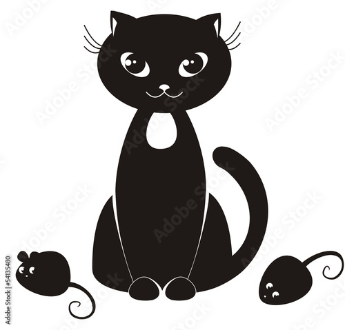 Fototapeta black cat