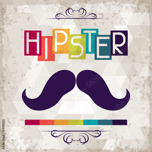  Hipster background in retro style.