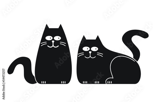 Fototapeta czarne koty