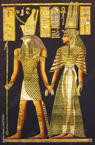 Fototapeta Black egyptian papyrus