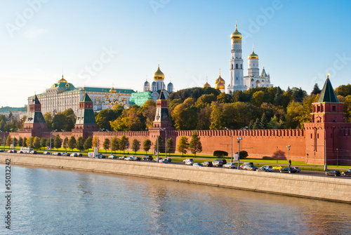 Fototapeta Kremlin view from Moscova, Moscow