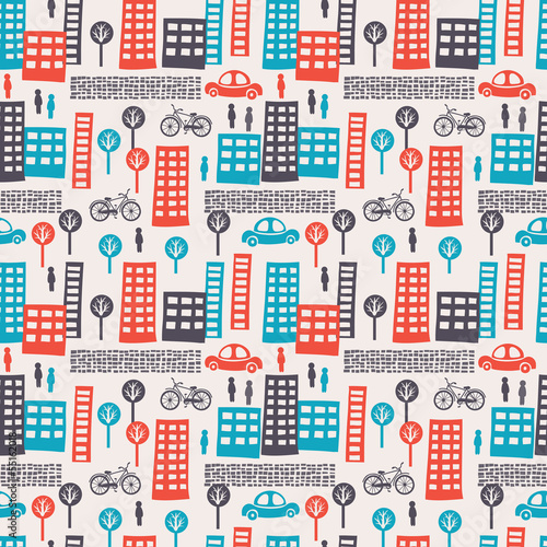  City seamless pattern