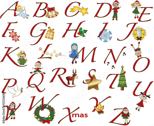Lacobel alphabet christmas