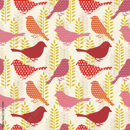 Lacobel Birds seamless pattern