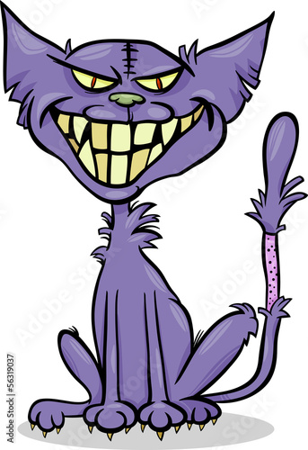  halloween zombie cat cartoon illustration
