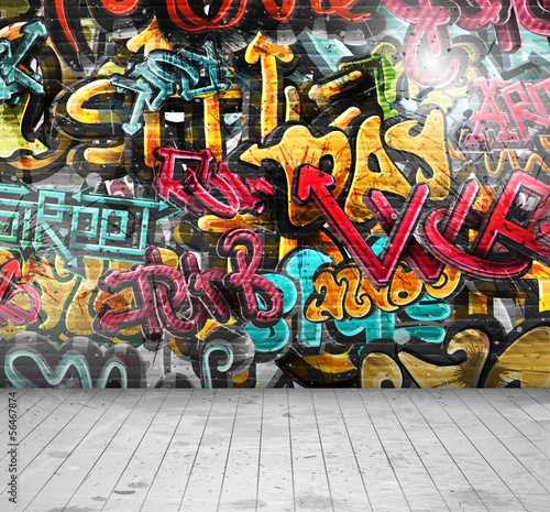 Lacobel Graffiti on wall