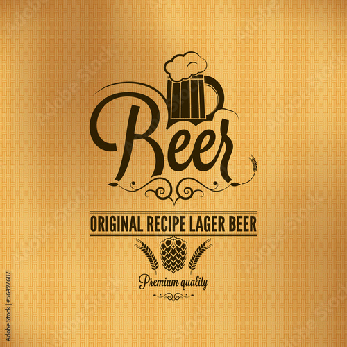 Lacobel beer lager vintage background