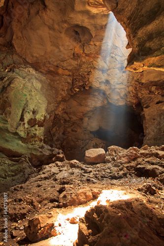 Lacobel Sunbeam in the cave, Petchburi province of Thailand