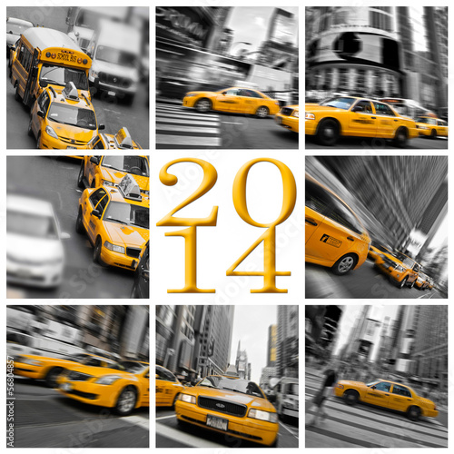 Fototapeta 2014, taxis New york