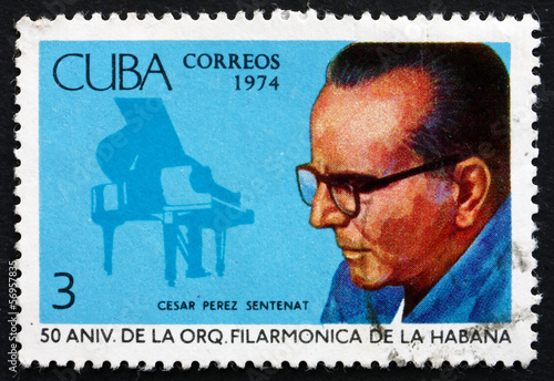 Postage stamp Cuba 1974 <b>Cesar Perez</b> Sentenat, Piano - 500_F_56957835_AtxgIRzLRCJ3LxIQVAfTJxhBCmjyhYai