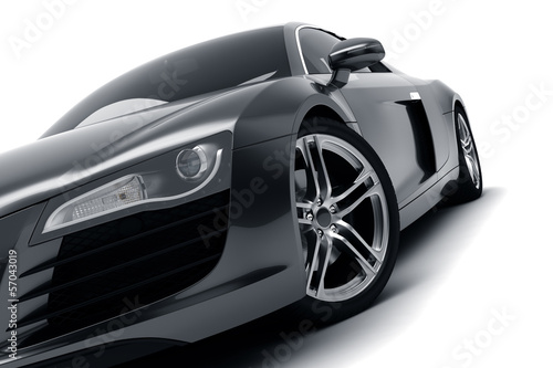 Lacobel Black Sports Car