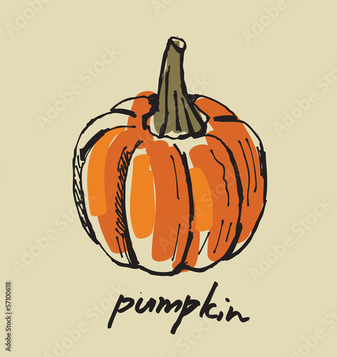 Fototapeta hand drawn pumpkin