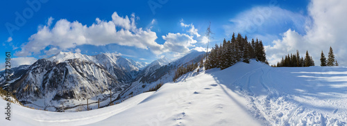 Fototapeta Mountains ski resort Kaprun Austria