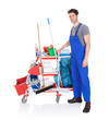 Man With Cleaning Equipment
