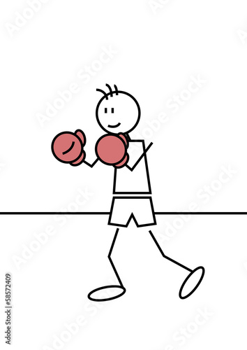 Stick figure boxing Poster #F58572409 - PrintMePoster.com