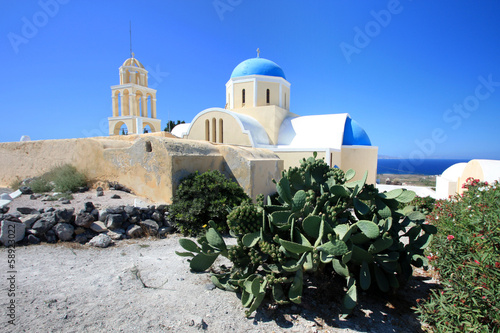 Fototapeta Santorin - Eglise à Oia