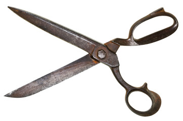 wide open old tailor shears