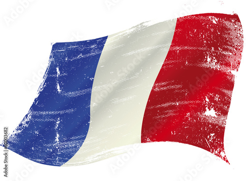 Fototapeta French flag grunge