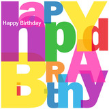  HAPPY BIRTHDAY  Letter Collage  congratulations card message 