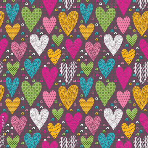  Hearts seamless pattern